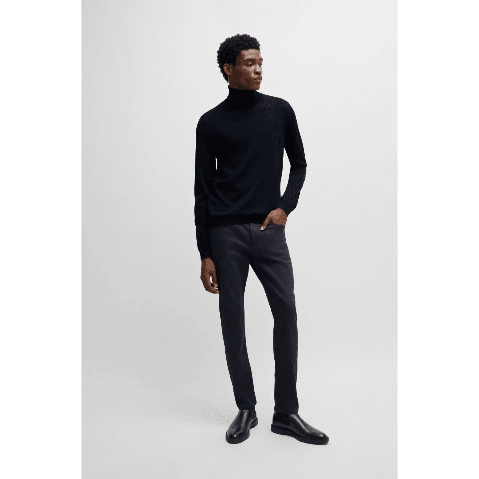 BOSS SLIM-FIT ROLLNECK SWEATER IN MERINO WOOL