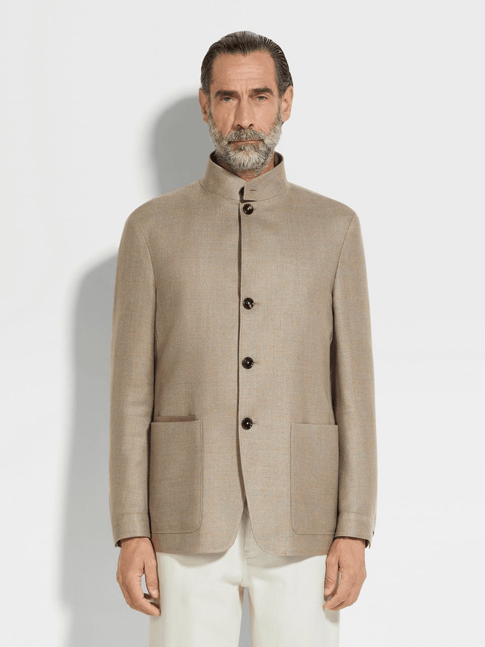 ZEGNA CASHMERE SILK AND LINEN IL CONTE JACKET