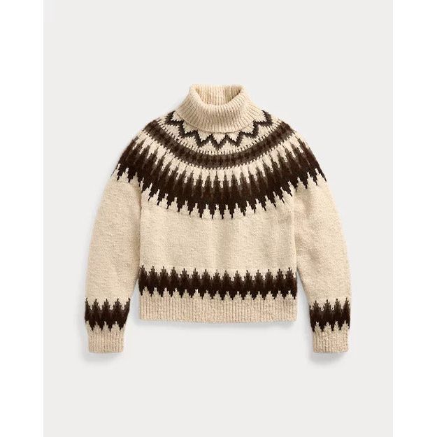 RALPH LAUREN Fair Isle Wool-Blend Roll Neck