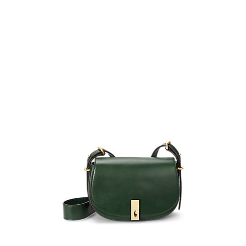 RALPH LAUREN Polo ID Calfskin Mini Saddle Bag