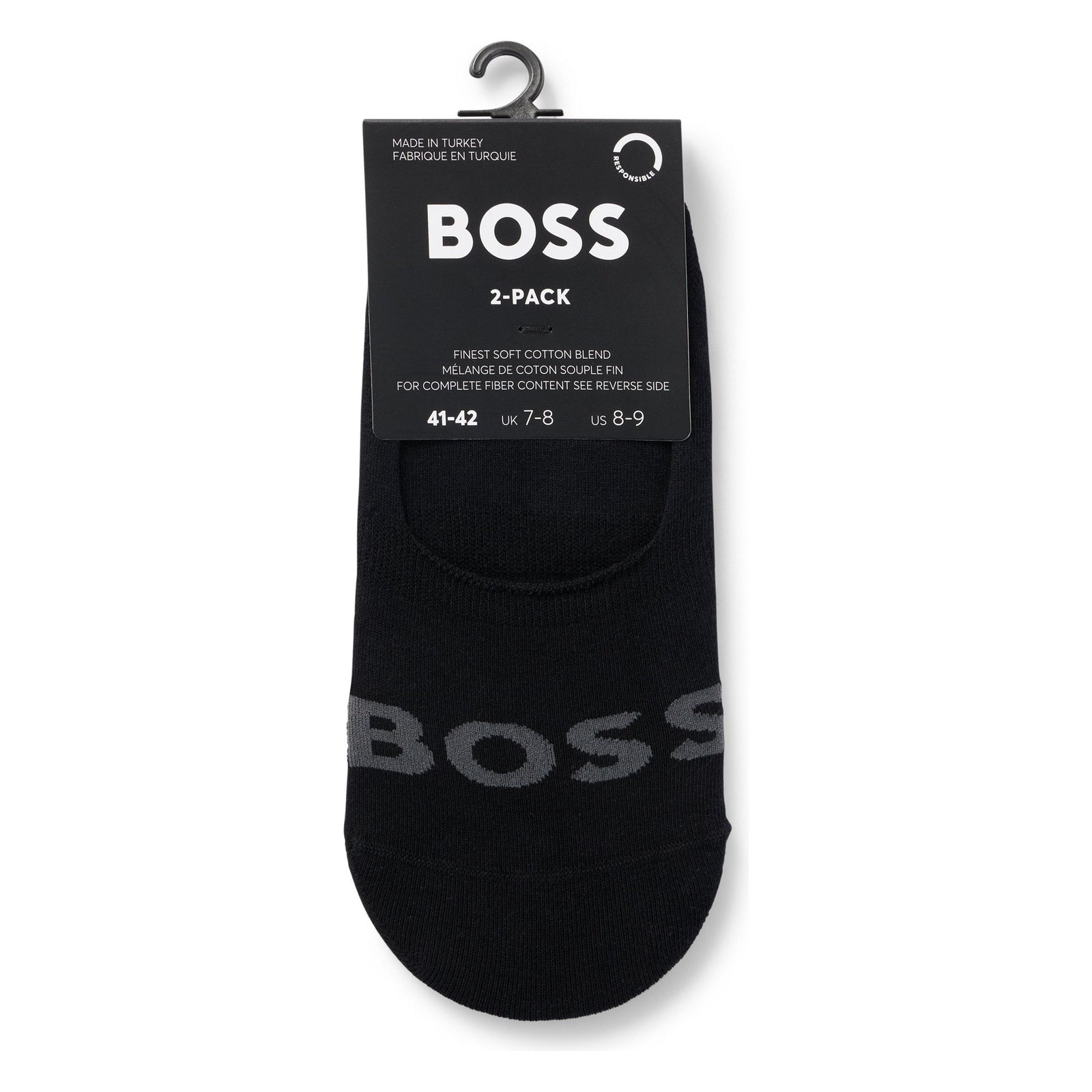 BOSS TWO-PACK OF INVISIBLE SOCKS WITH LOGO DETAILS - Yooto