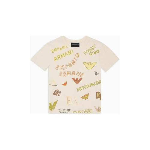 Load image into Gallery viewer, EMPORIO ARMANI KIDS JERSEY T-SHIRT WITH LOGO PRINTS AND SEQUINS - Yooto
