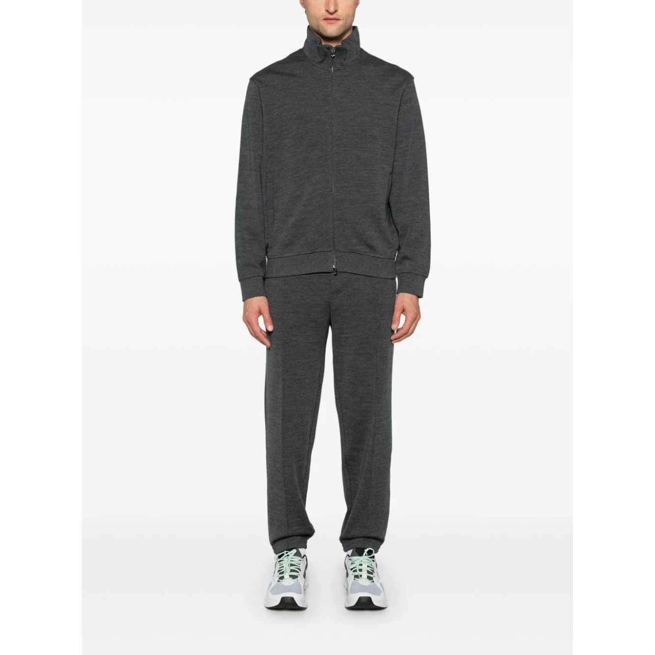 EMPORIO ARMANI mélange-effect track pants