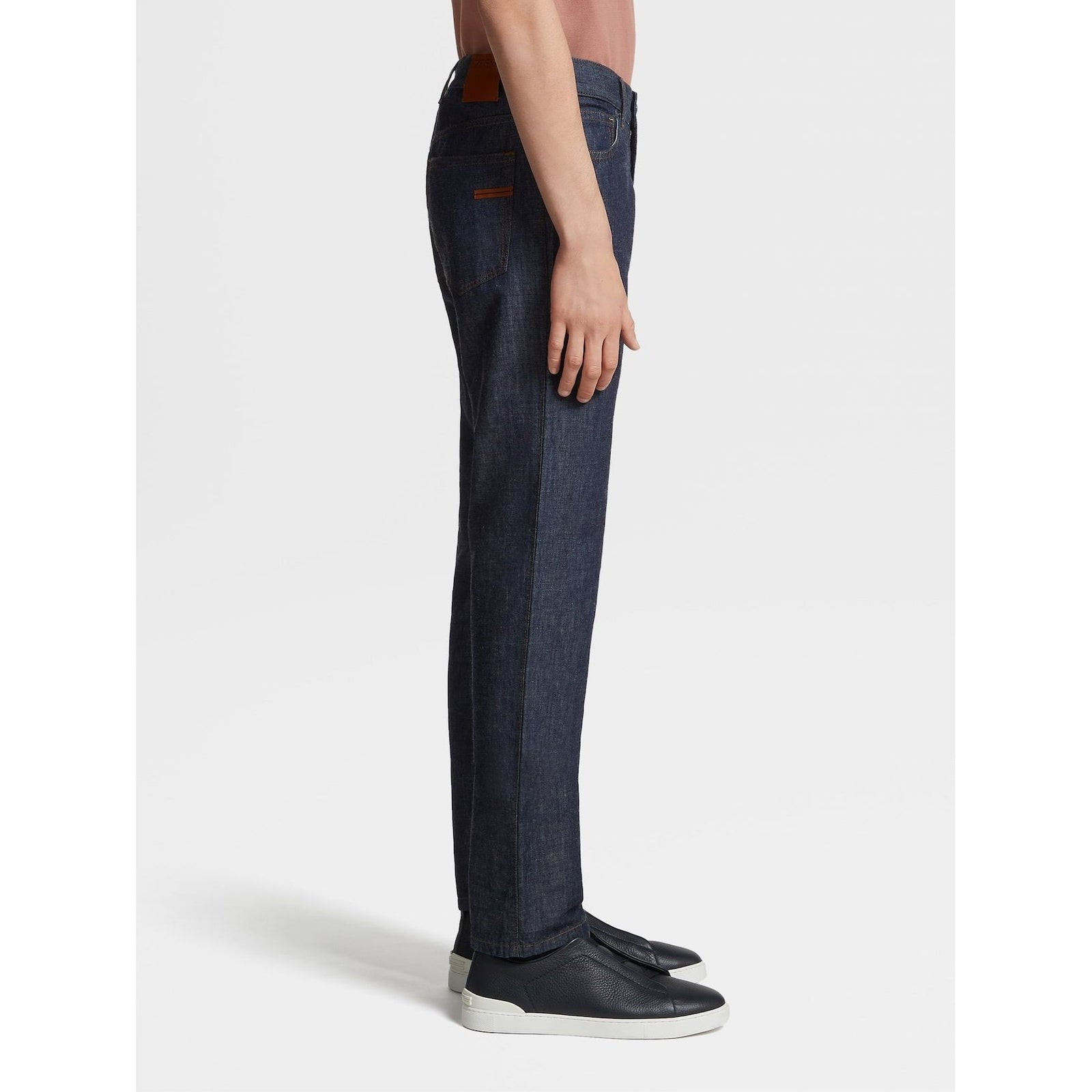 Rinse Wash Cotton and Line 5-Pocket Jeans