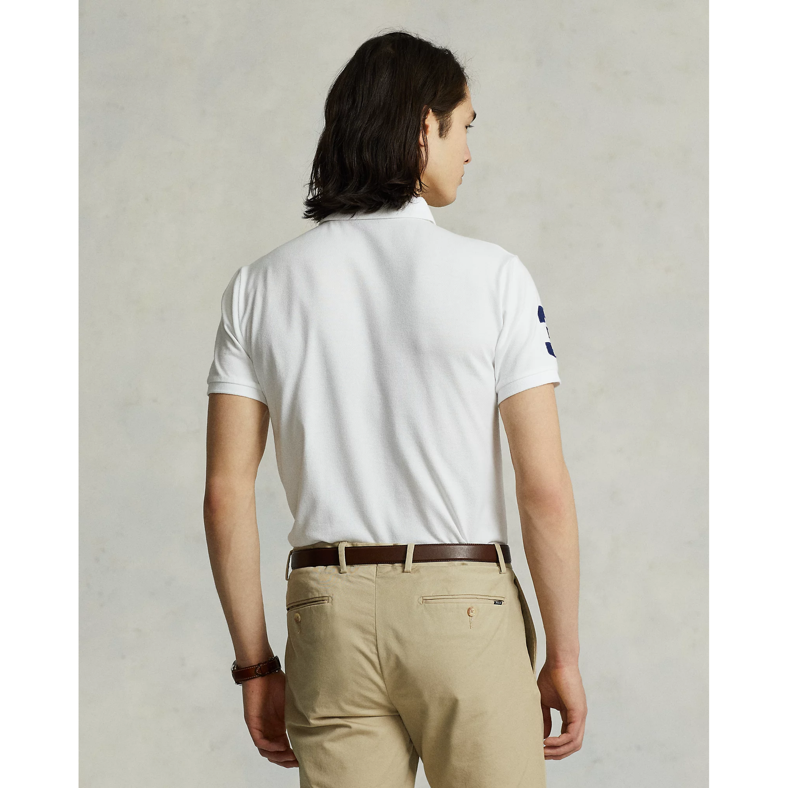 POLO RALPH LAUREN CUSTOM SLIM FIT TRIPLE-PONY POLO SHIRT