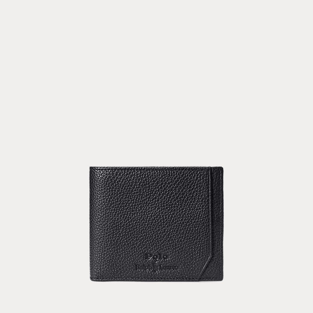 RALPH LAUREN Pebbled Leather Billfold Wallet