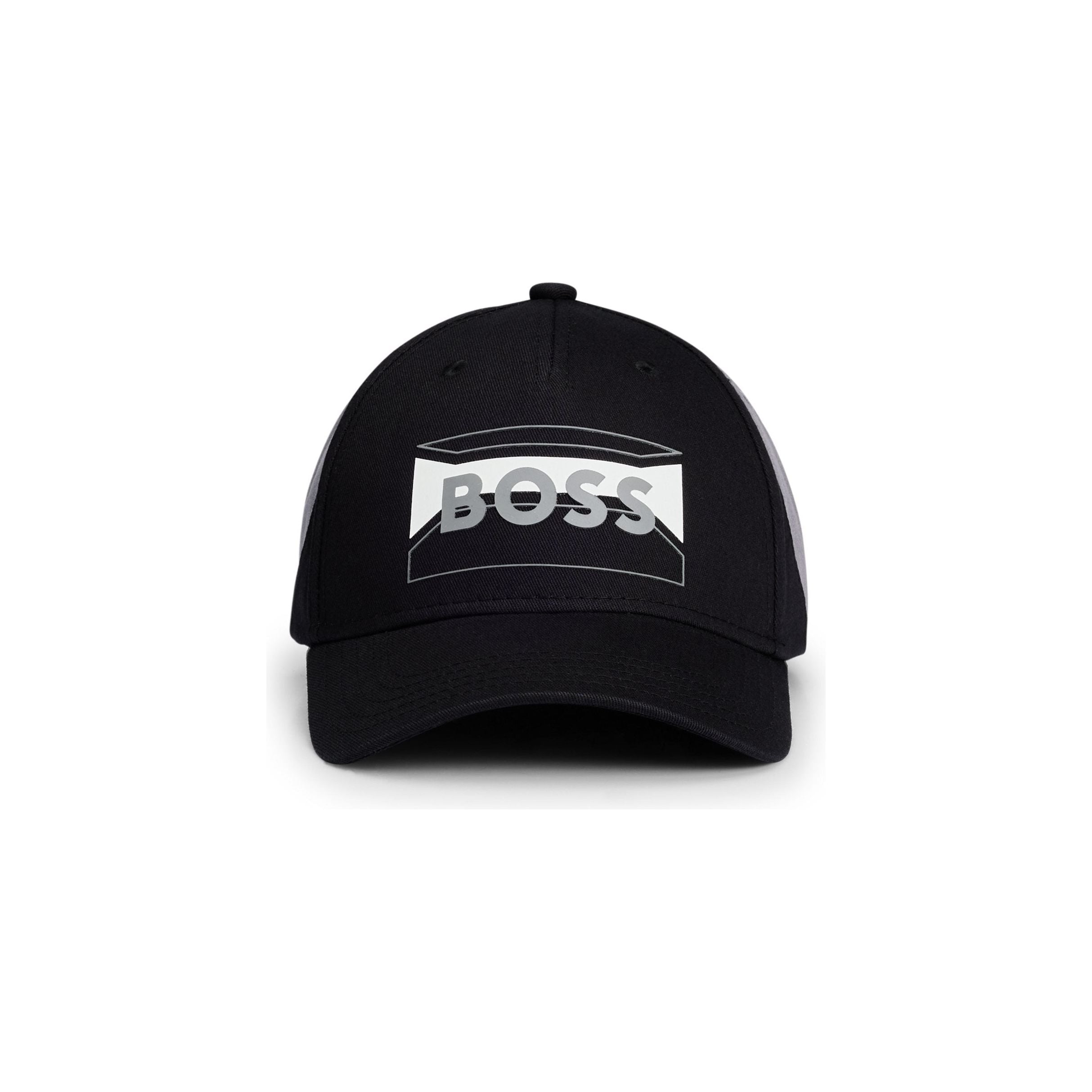 BOSS - Cotton-twill cap with contrasting seasonal logo