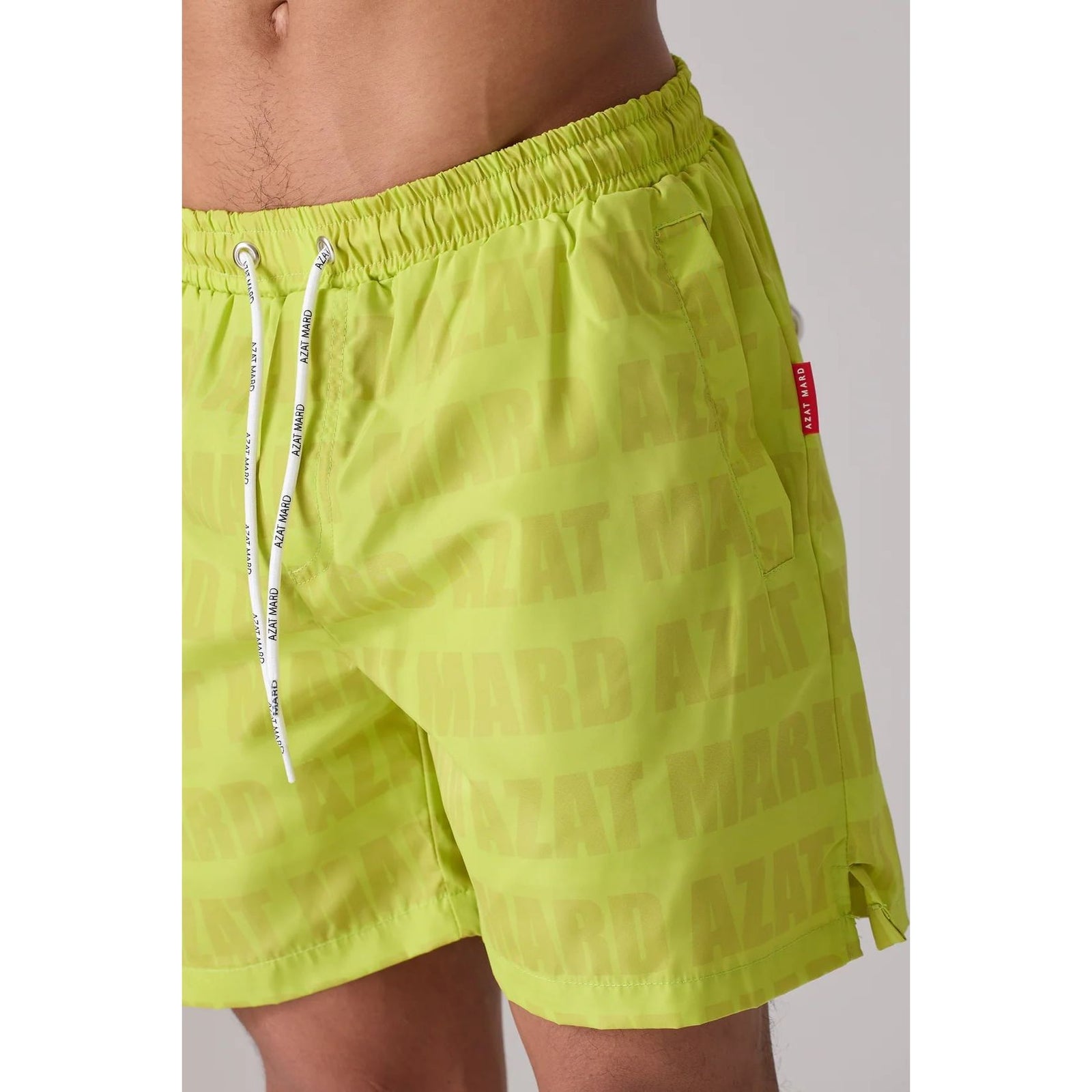 AZAT MARD LIME GREEN IMPACT SWIM SHORTS - Yooto