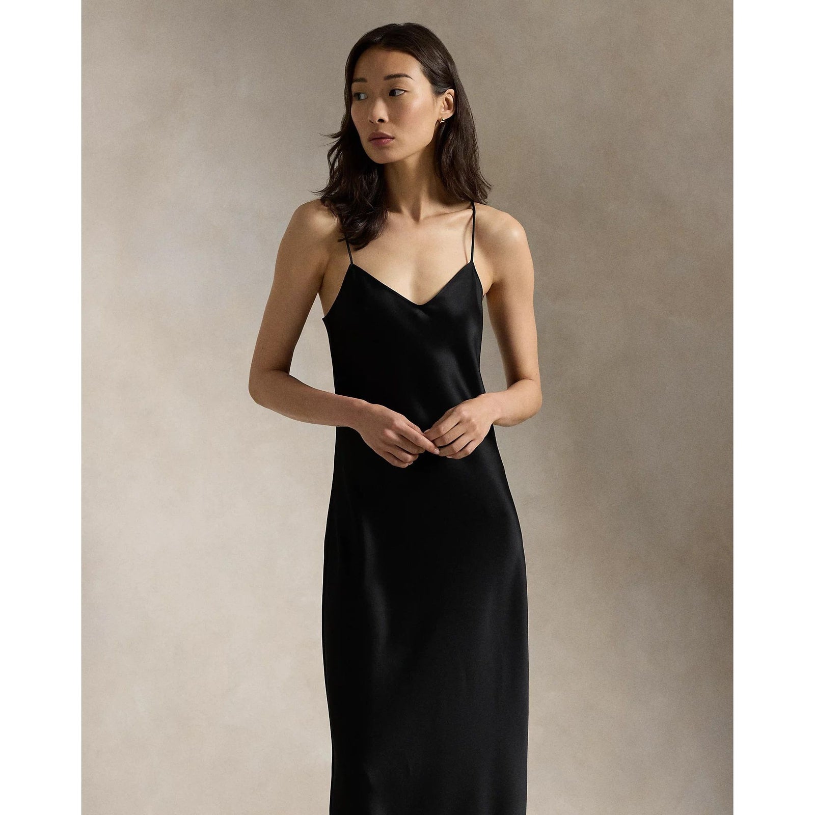 RALPH LAUREN Satin Midi Slip Dress