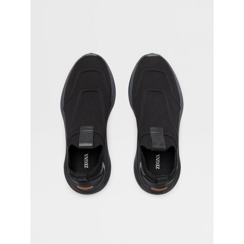 Load image into Gallery viewer, ZEGNA Black Techmerino™ Sock Slip-on Sneakers
