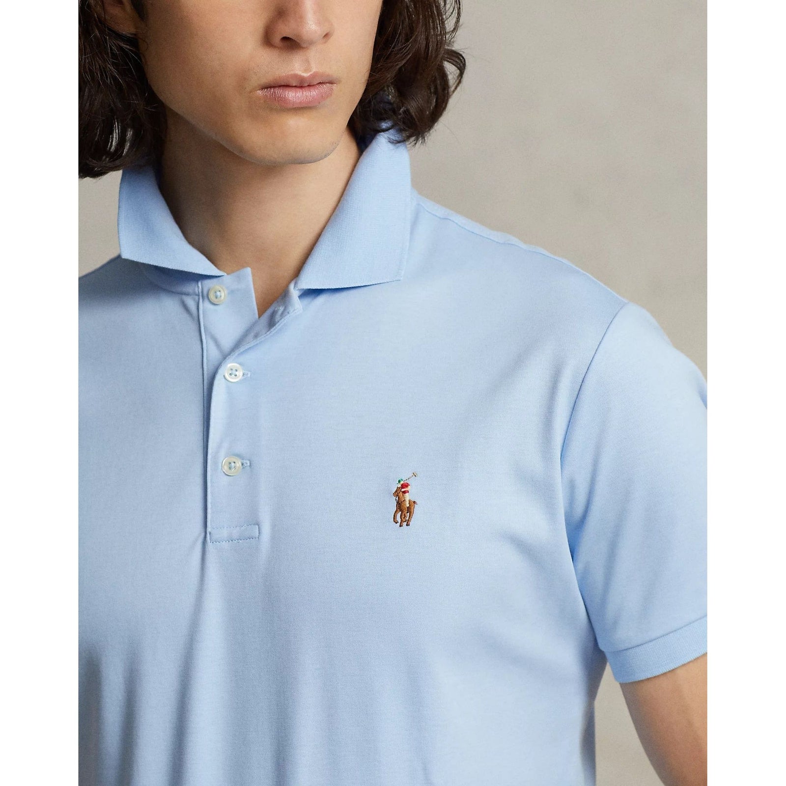 RALPH LAUREN Custom Slim Fit Soft Cotton Polo Shirt