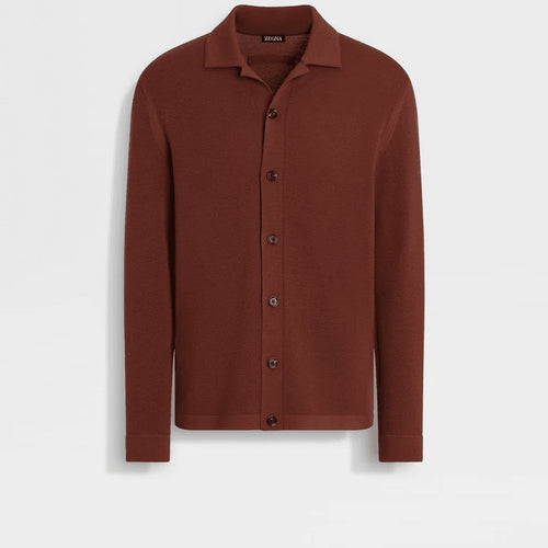 Load image into Gallery viewer, ZEGNA BRICK RED WOOL SHIRT
