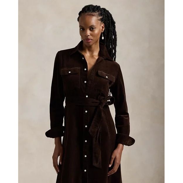 RALPH LAUREN Cotton Corduroy Shirtdress