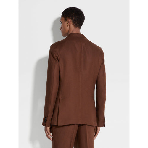 Load image into Gallery viewer, ZEGNA BROWN OASI LINO JACKET
