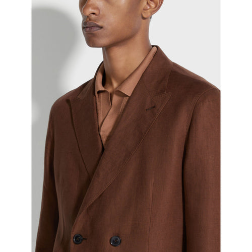 Load image into Gallery viewer, ZEGNA BROWN OASI LINO JACKET
