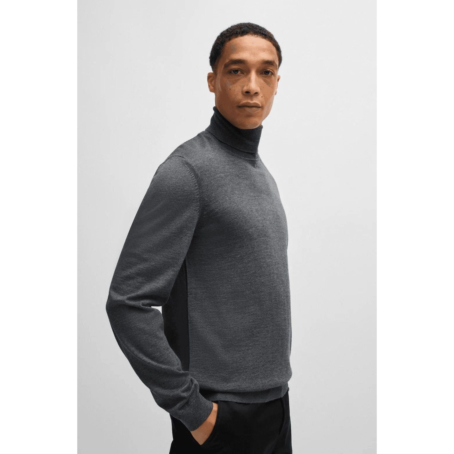 BOSS SLIM-FIT ROLLNECK SWEATER IN MERINO WOOL