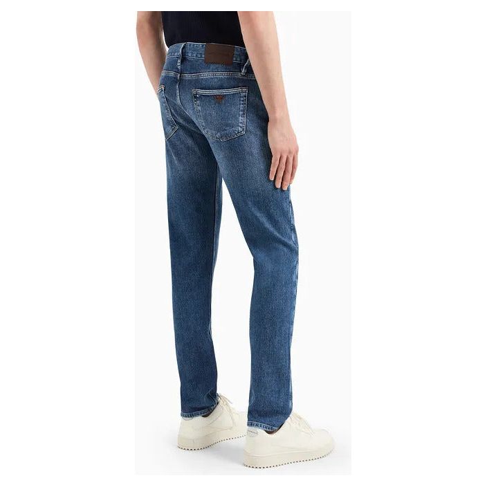 EMPORIO ARMANI J75 SLIM-FIT, WORN-LOOK DENIM JEANS - Yooto