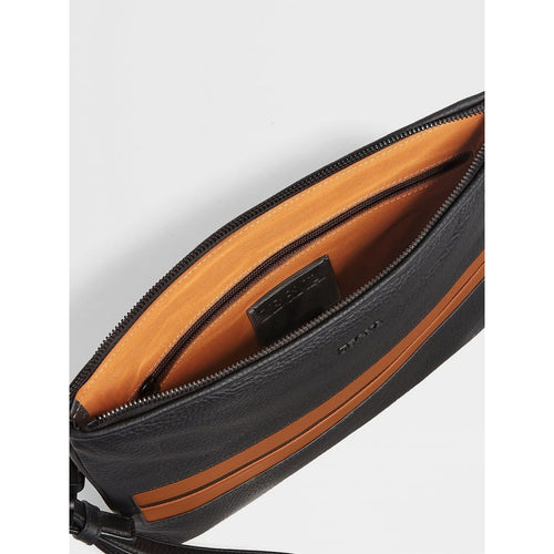 Load image into Gallery viewer, ZEGNA BLACK DEERSKIN AND LEATHER POUCH
