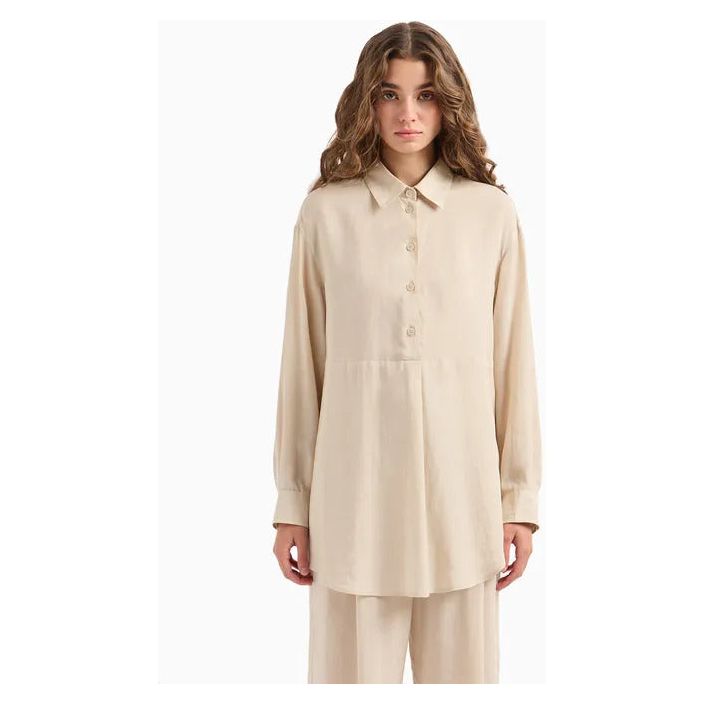 EMPORIO ARMANI OVERSIZED SHIRT IN FLUID COTTON - Yooto