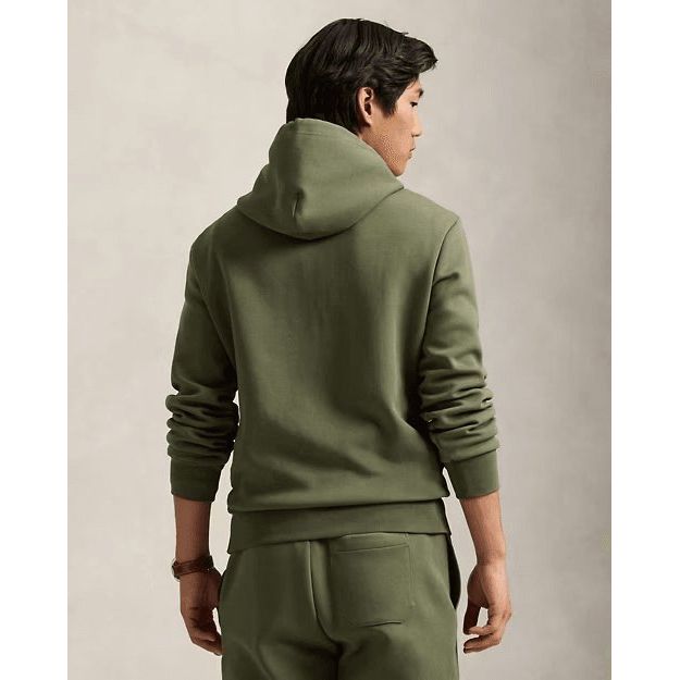 RALPH LAUREN Leather-Pony Double-Knit Hoodie