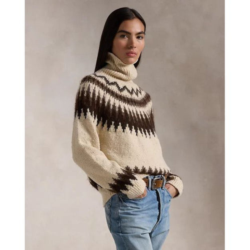 Load image into Gallery viewer, RALPH LAUREN Fair Isle Wool-Blend Roll Neck
