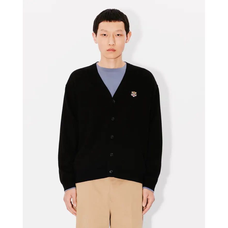 KENZO EMBROIDERED CARDIGAN IN WOOL