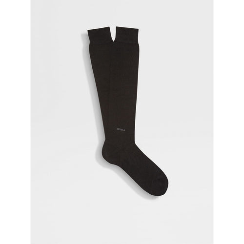 Load image into Gallery viewer, ZEGNA BLACK COTTON BLEND SOCKS
