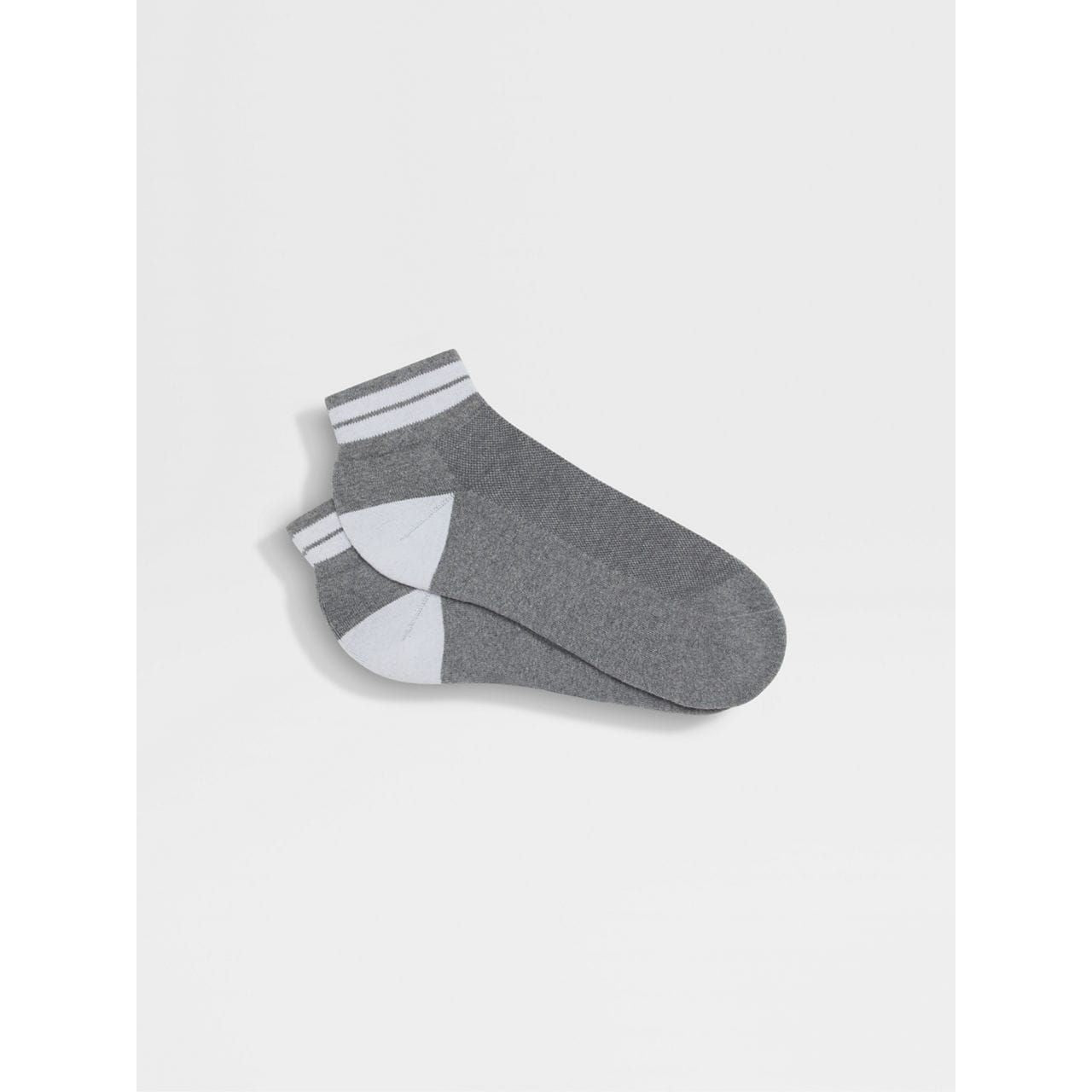 ZEGNA GREY COTTON BLEND SOCKS