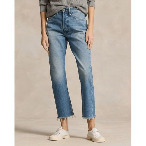 Load image into Gallery viewer, RALPH LAUREN High-Rise Relaxed Straight Crop Jean
