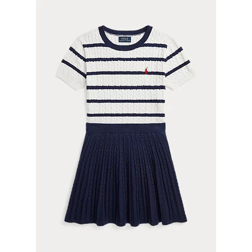 Load image into Gallery viewer, POLO RALPH LAUREN STRIPED COTTON JUMPER &amp; SKIRT SET - Yooto
