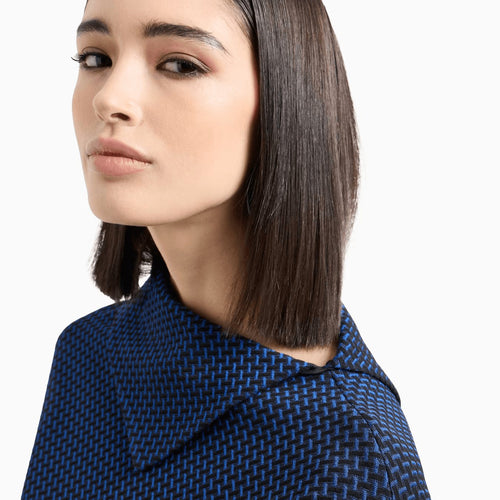 Load image into Gallery viewer, EMPORIO ARMANI Jumper with a large turned-up collar in viscose jacquard jersey
