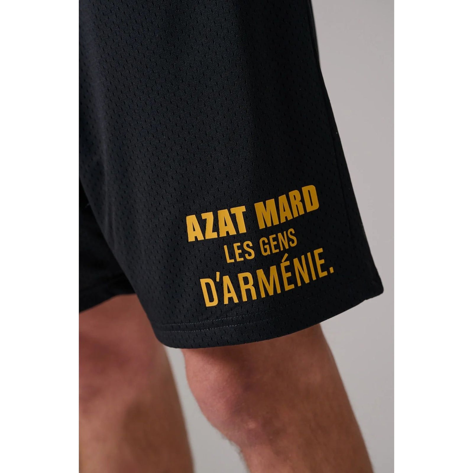 AZAT MARD LES GENS NAVY/GREEN MESH SHORTS - Yooto