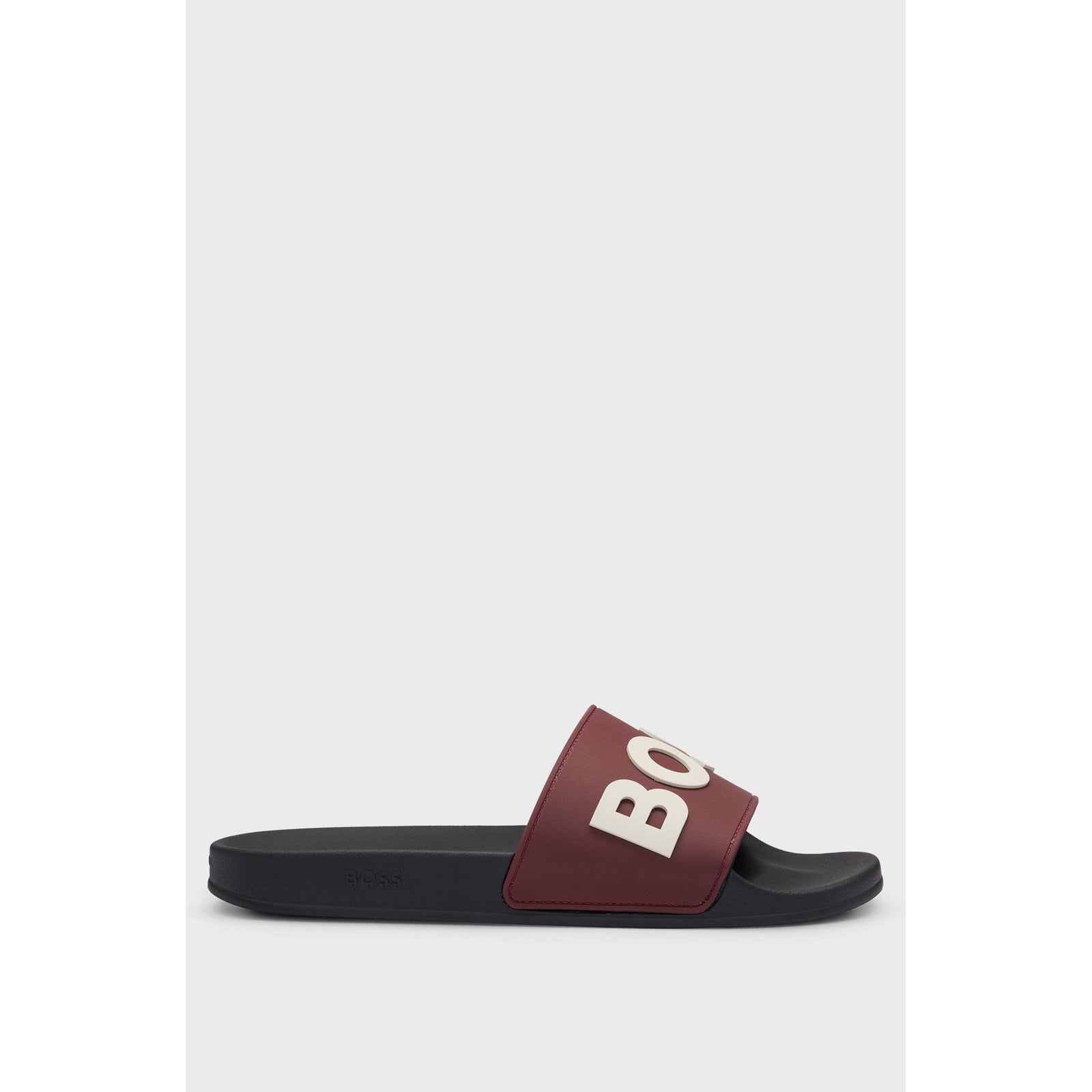 BOSS ITALIAN-MADE SLIDES WITH RAISED LOGO