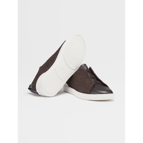 Load image into Gallery viewer, ZEGNA Dark Brown PELLETESSUTA™ Nubuck Triple Stitch™ Sneakers
