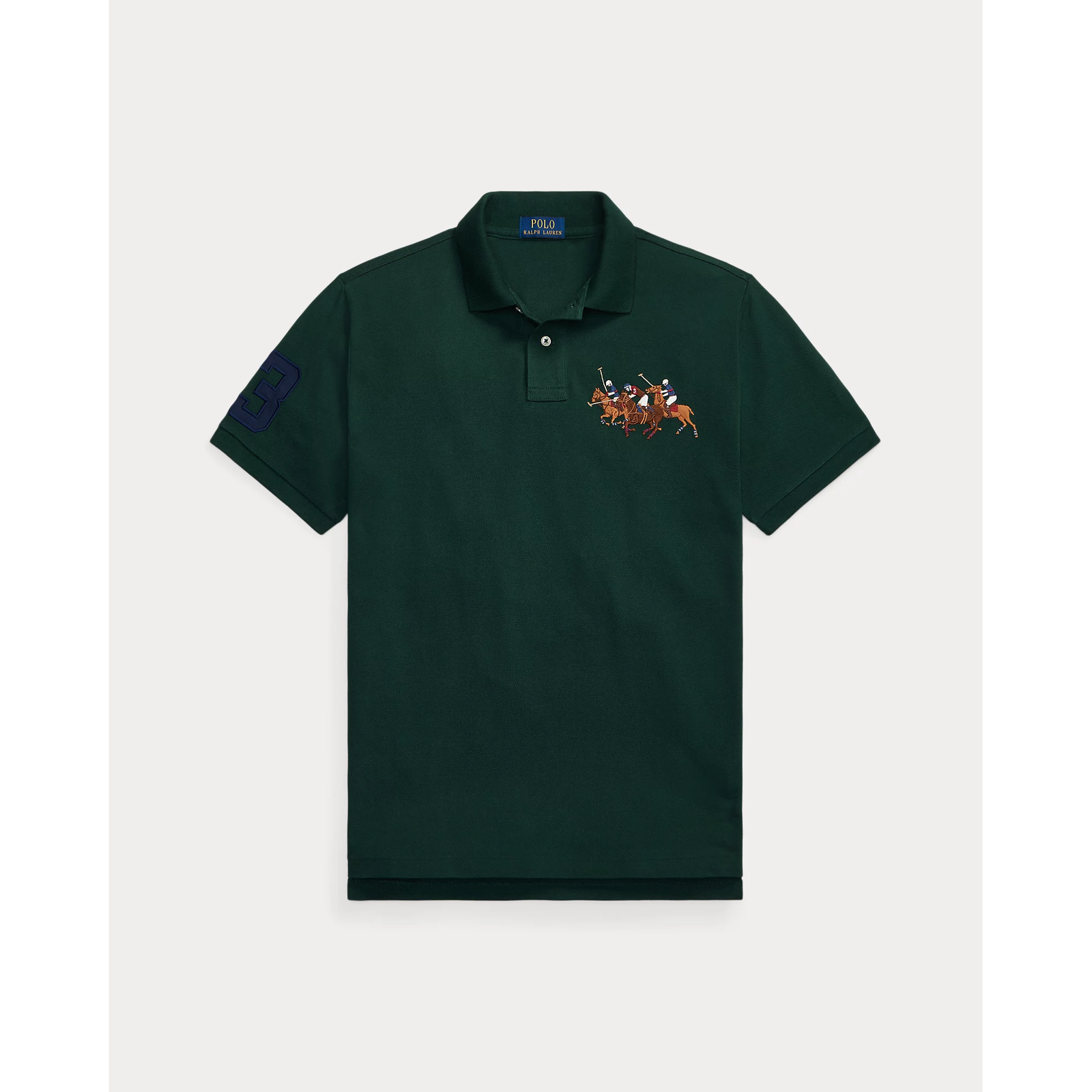 POLO RALPH LAUREN CUSTOM SLIM FIT TRIPLE-PONY POLO SHIRT