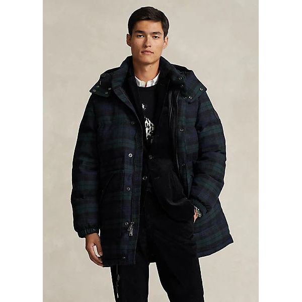 Ralph lauren plaid sale slim puffer jacket