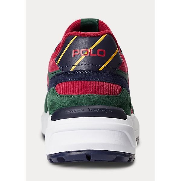 POLO RALPH LAUREN JOGGER SUEDE AND CORDUROY TRAINER - Yooto