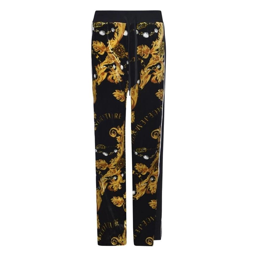 VERSACE JEANS COUTURE Floral Printed Cotton Pants (Trousers) Pink 38 |  PLAYFUL