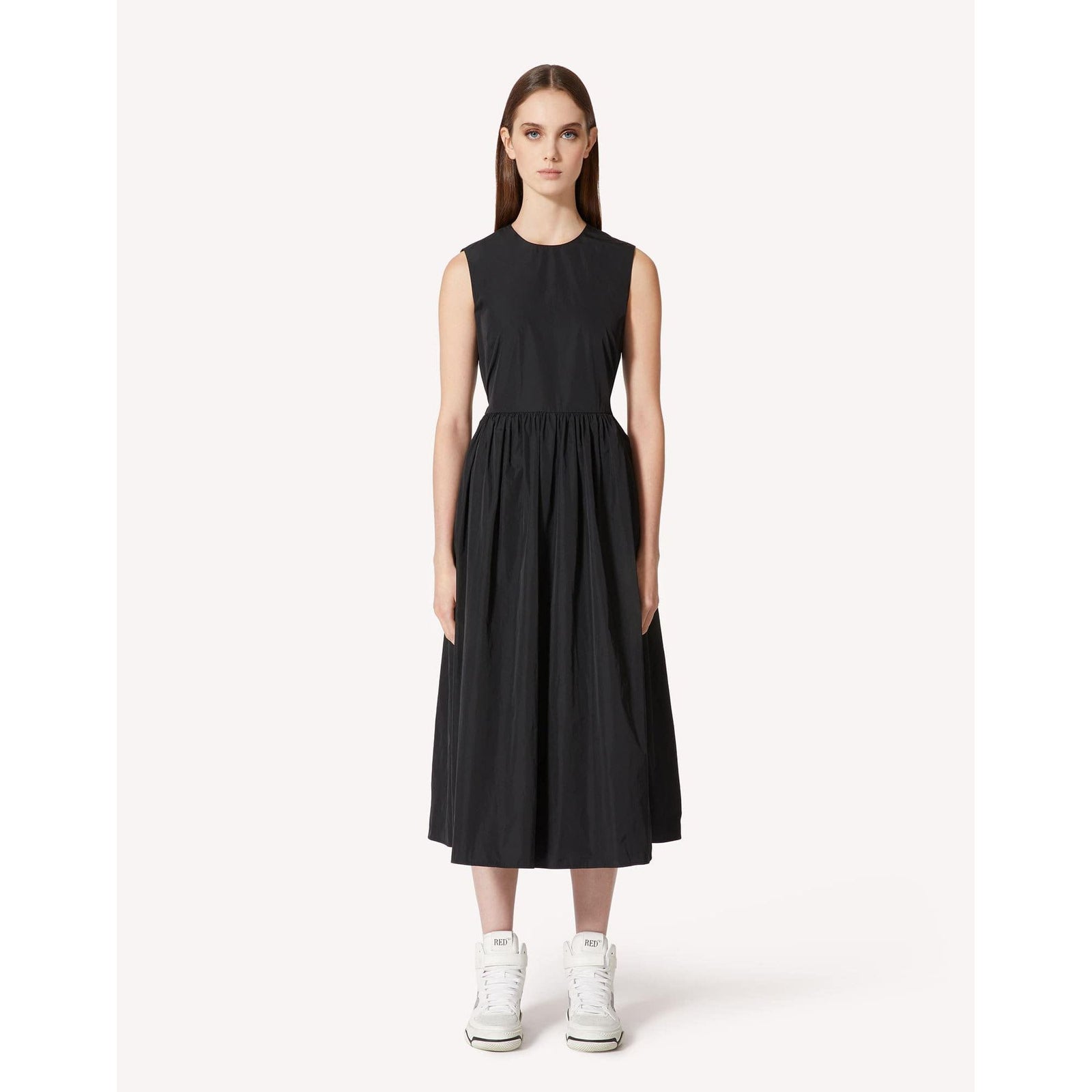 RED VALENTINO TAFFETA DRESS WITH BOW - Yooto