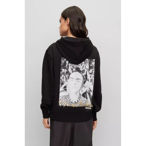 Load image into Gallery viewer, BOSS RELAXED-FIT COTTON-TERRY HOODIE WITH FRIDA KAHLO GRAPHIC - Yooto
