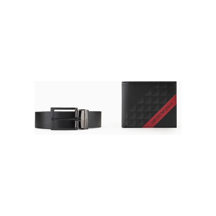 EMPORIO ARMANI SMOOTH REGENERATED LEATHER GIFT BOX WITH ASV RED BAND - Yooto