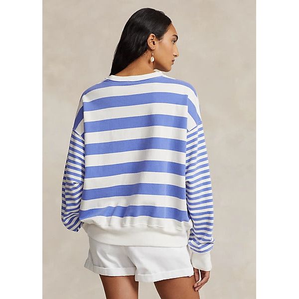 POLO RALPH LAUREN STRIPED ORGANIC COTTON TERRY SWEATSHIRT - Yooto