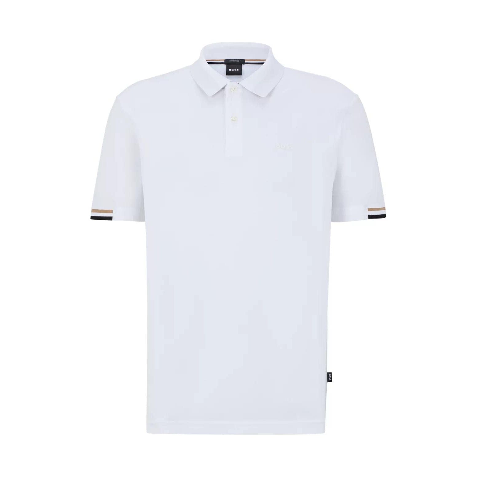 BOSS REGULAR-FIT POLO SHIRT WITH RUBBERIZED LOGO - Yooto