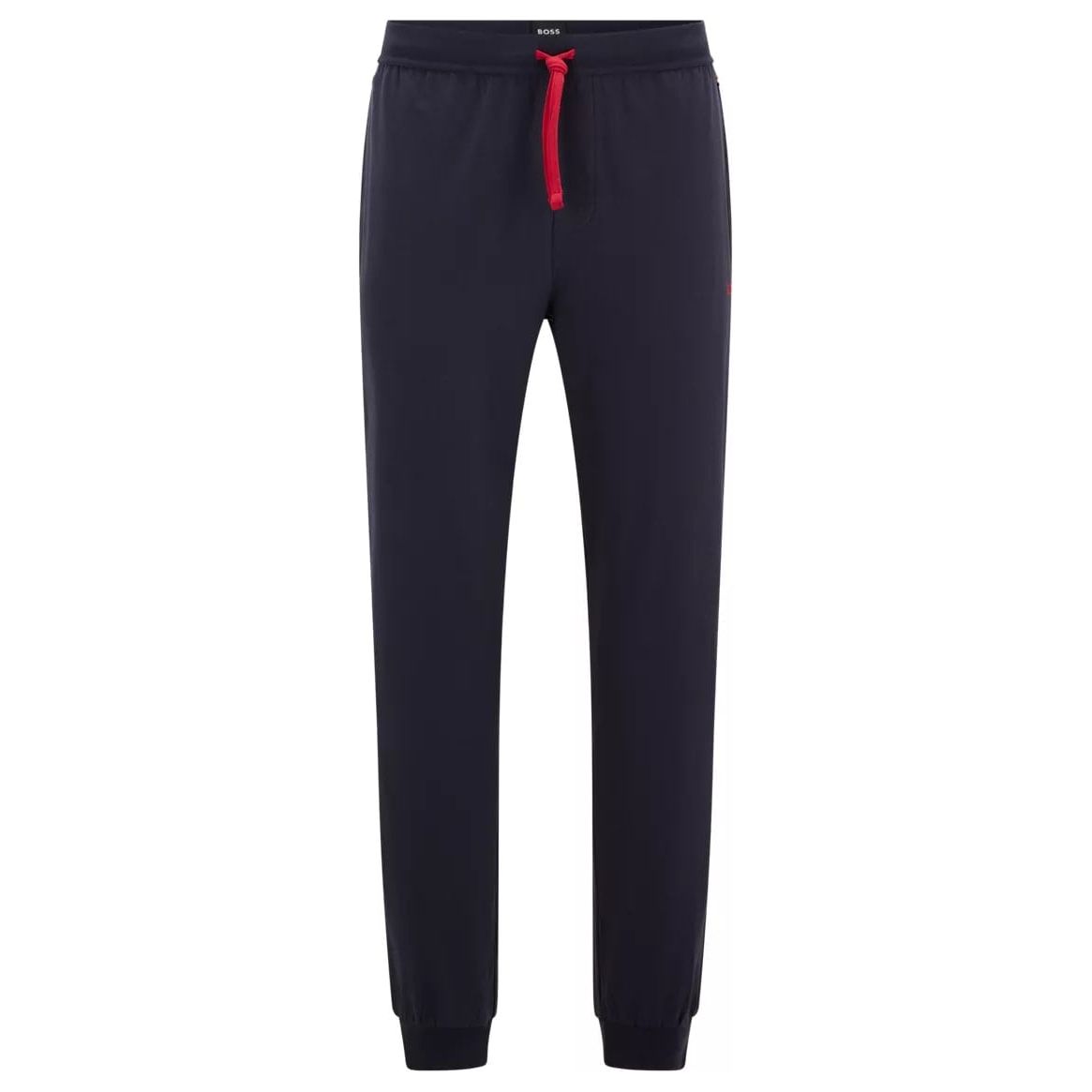 BOSS STRETCH-COTTON TRACKSUIT BOTTOMS WITH EMBROIDERED LOGO - Yooto