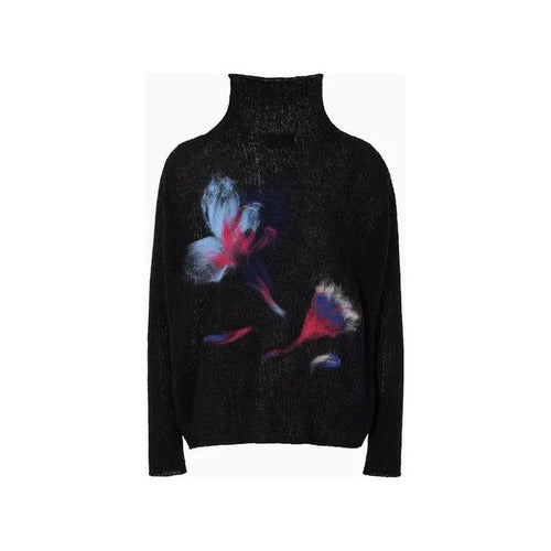 Load image into Gallery viewer, EMPORIO ARMANI RIBBED ALPACA-BLEND TURTLENECK JUMPER WITH A SEAMLESS FLOWER INTARSIA - Yooto
