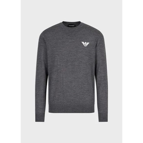 Load image into Gallery viewer, EMPORIO ARMANI PURE VIRGIN WOOL JUMPER WITH EAGLE - Yooto
