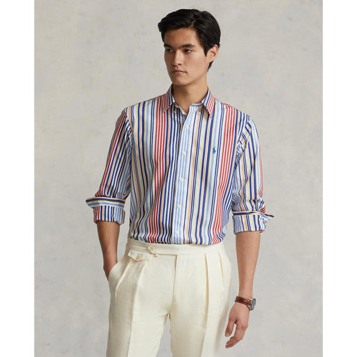 Load image into Gallery viewer, Custom Fit Striped Stretch Poplin Shirt - Yooto
