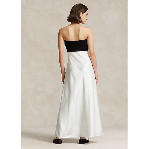 Load image into Gallery viewer, POLO RALPH LAUREN STRAPLESS TWO-TONE SATIN GOWN - Yooto
