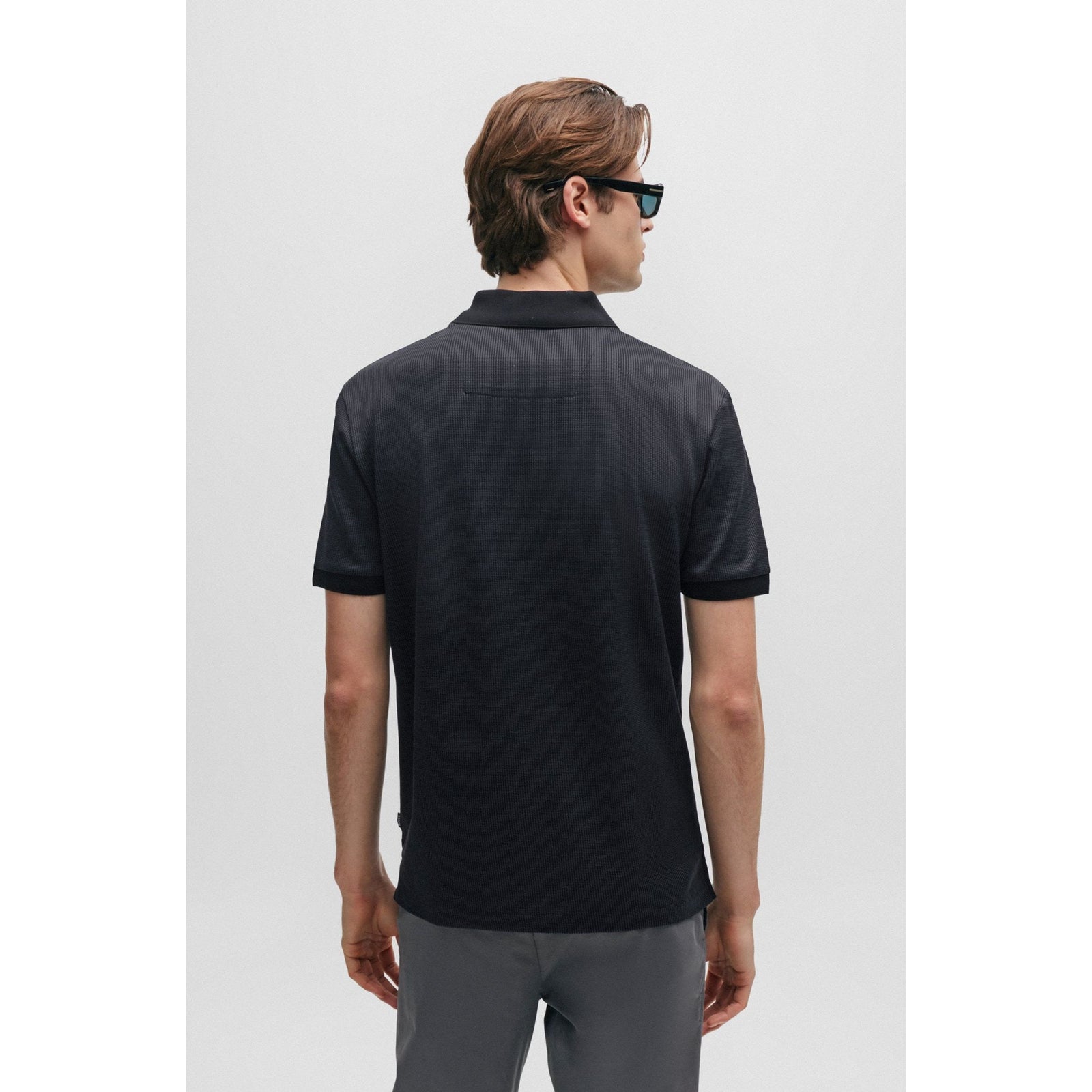 BOSS STRUCTURED-COTTON POLO SHIRT WITH MERCERIZED FINISH - Yooto