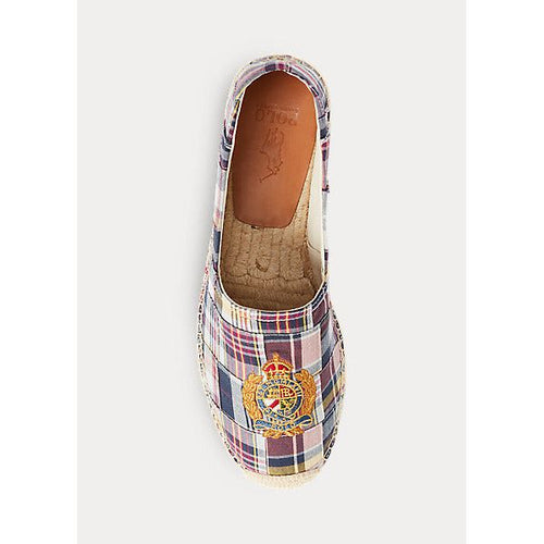 Load image into Gallery viewer, POLO RALPH LAUREN CEVIO CREST MADRAS ESPADRILLE - Yooto

